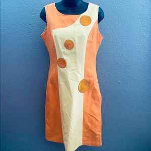 Felicity Vintage 70s Linen & Cotton Summer Dress - size 4